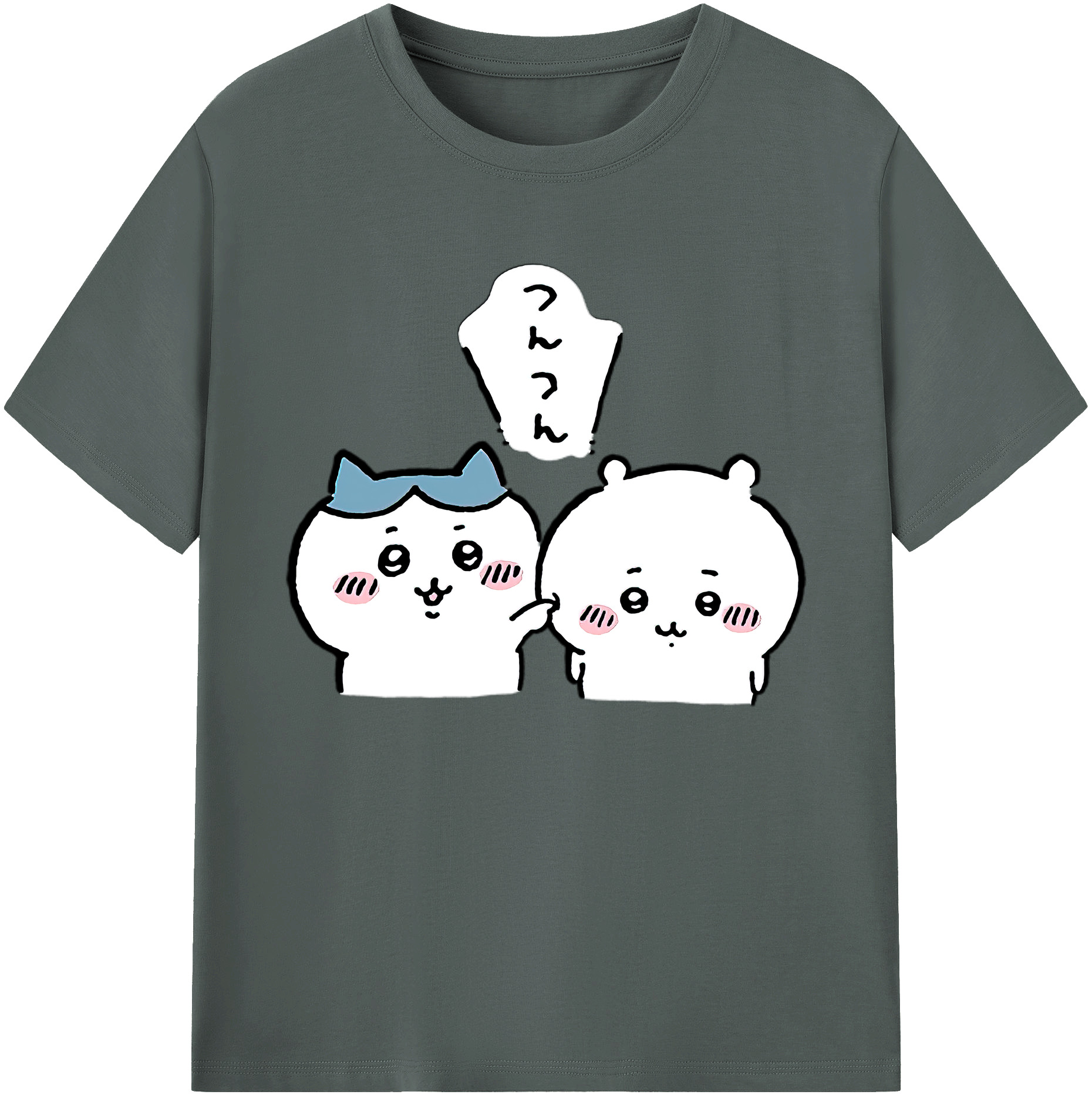 （画像用） ちいかわ ちいかわ Chii-kawa chiikawa 綿100％ メンズ半袖Tシャツ｜肌触りやわらか＆通気性